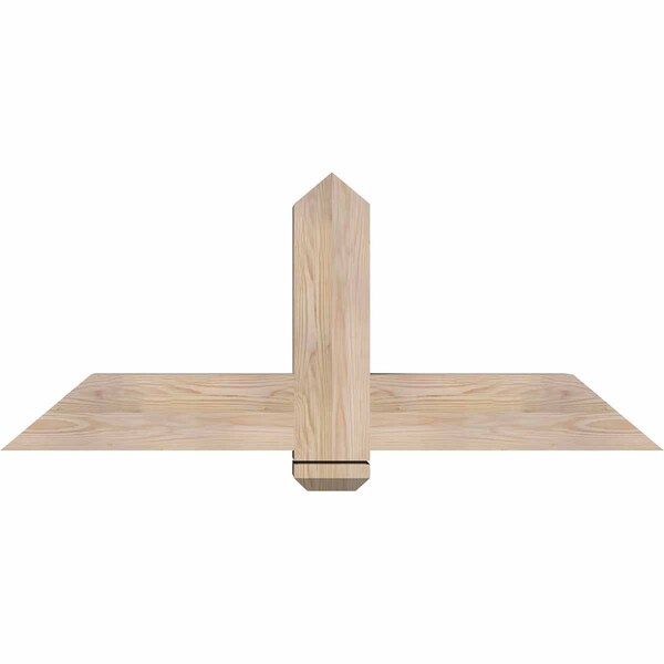 Ekena Millwork Eugene Smooth Timber Gable Bracket, Douglas Fir, 48"W x 20"H x 5 1/2"D x 5 1/2"F, 10/12 Pitch GBW048X20X0606EUG00SDF - main